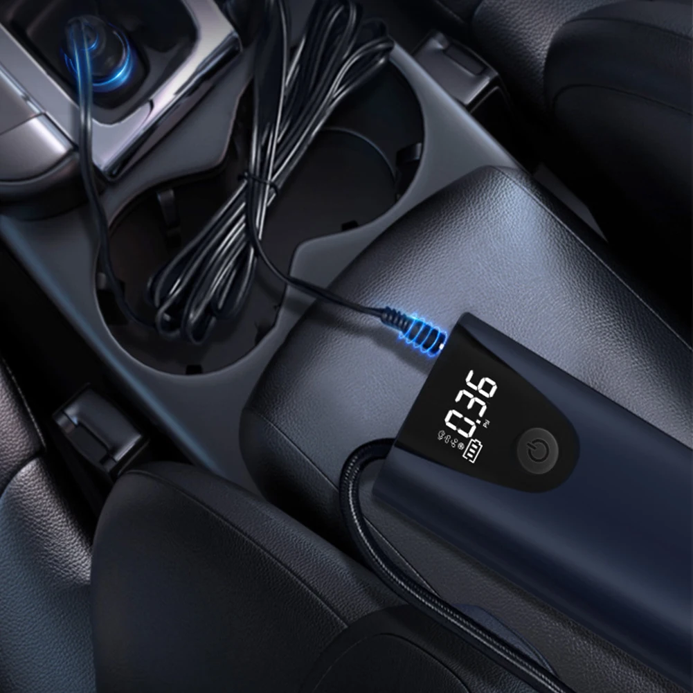 Car Tyre Inflator High Precision Portable Air Compressor Digital Display Handheld Inflatable Pump for Car Motorcycle Bike Ball