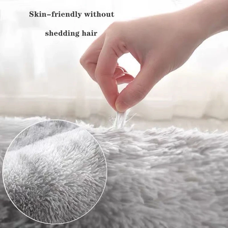 Hairy Rainbow Rugs Children Bedroom Soft Furry Carpets Living Room Kids Baby Room Nursery Playroom Cute Decor Area Rug