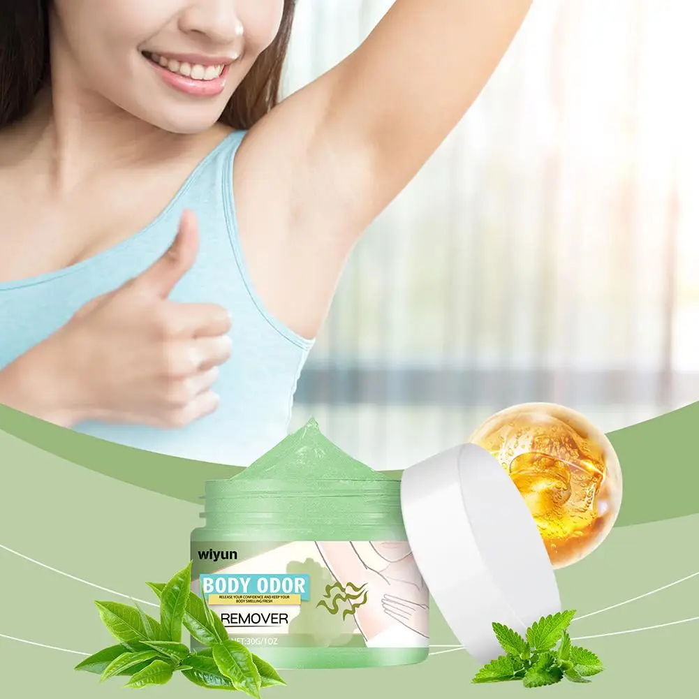 30g Body Odor Removal Cream Effective Sweat Eliminator Antiperspirants Bad Odor Lasting Armpit Smell Underarm Treatment S1N8