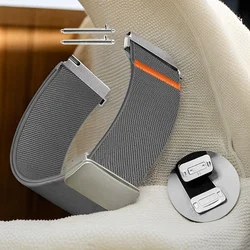 Magnetic Nylon Elastic Watch Band - Adjustable Loop Strap in 18/20/22mm Sizes for 22mm (Dark gray)