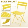 Outdoor 3 Piece Patio Bistro Set, Folding Bistro Table and 2 Folding Chairs, Patio Conversation Furniture Set, Space Savi 3