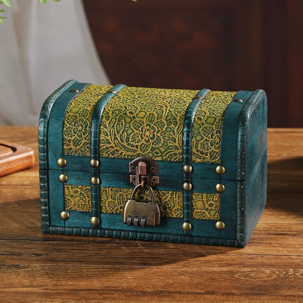 Antique Wooden Storage Box Wooden Carved Design Jewelry Keepsakes Box with Lid Antique Finish Organizers Case Wedding Gift