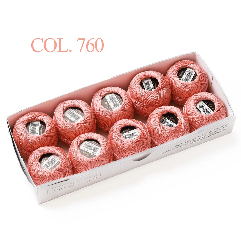 Egyptian Long Staple Cotton Embroidery and Hand Sewing Thread Set - 10 Balls