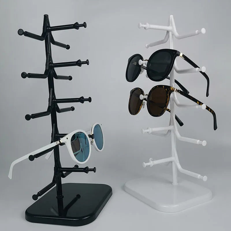 

5 Pair Sunglasses Glasses Fashion Plastics Show Rack Counter Eyeglasses Display Stand Holder Transparent Hot Organizer