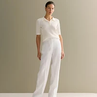 Tornova Short Sleeve Knitted T shirt Woman Summer Casual Loose Lapel Solid Ins Hot Tops Pullover Female Sweater T shirt Outwear 3