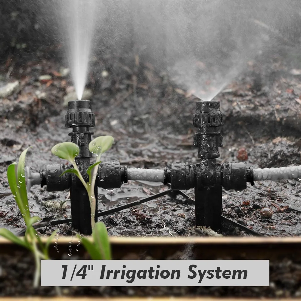 1/4" Misting Nozzles Stake Adjustable Atomizer Sprayers 4/6mm Quick Push Slip Lock Outdoor Irrigation Watering Sprinklers