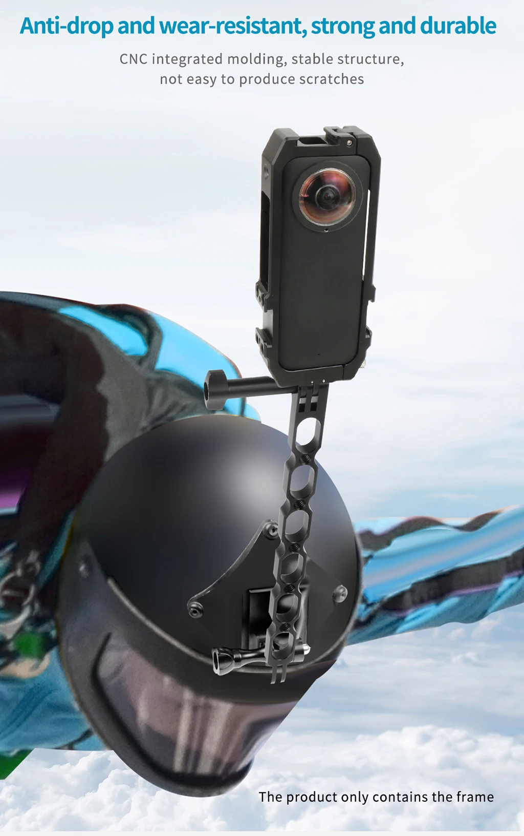 Magnetischer faltbarer Stativadapter für Insta360 One X2 / X3 Action-Kamera, Schutzkäfig-Gehäuse für Mikrofon-Fülllicht – Detail 20