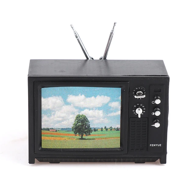 1:12 Doll House TV Remote Control Simulation Miniature Dollhouse Living Room Decoration Television Furniture Decor For Kids Gift 3