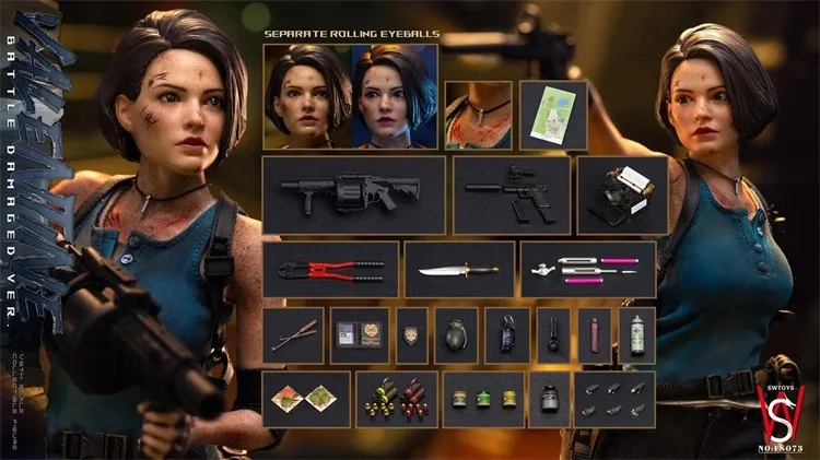 Original Swtoys Valentine Jill Valentine Action Figure Fs072/073 1