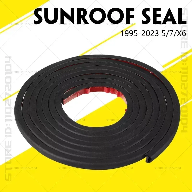 Car Roof Seal Strips for 1995-E38 E39 E60 E65 E71 E90 F01 F10 F12 F16 F90 G11 G12 G30 BMW 5/7/X6 Series Sunroof Seal Lenght 2980 mm 54107245551