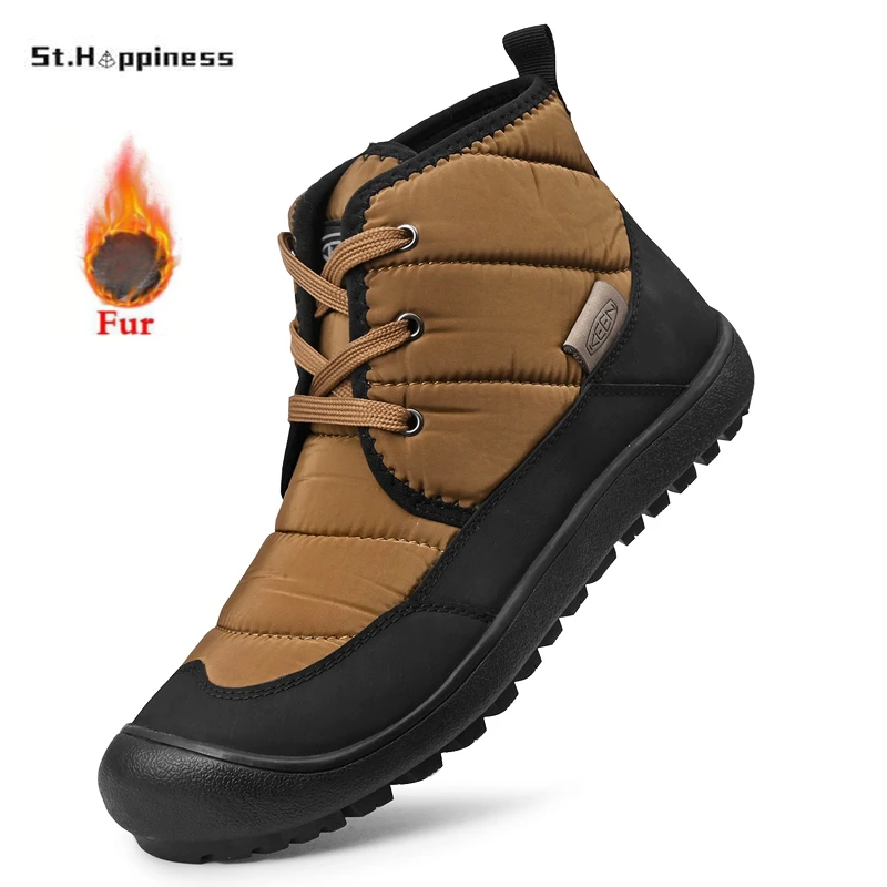 Boots Men Snow Outdoor Mens Shoes Army Men's Winter Boots Hiking Ankle Boots Waterproof Men Shoes Work Shoes Footwear Big Size new men boots chunky winter work shoes for men warm winter men s waterproof snow shoes casual boots for man unisex ankle boots