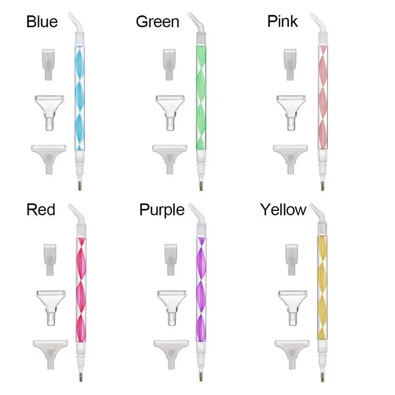 5D Diamond Painting Pen Spiral Flower Resin Point Drill Pens  Diamond Painting Pen DIY Crafts Cross Stitch Painting Accessories