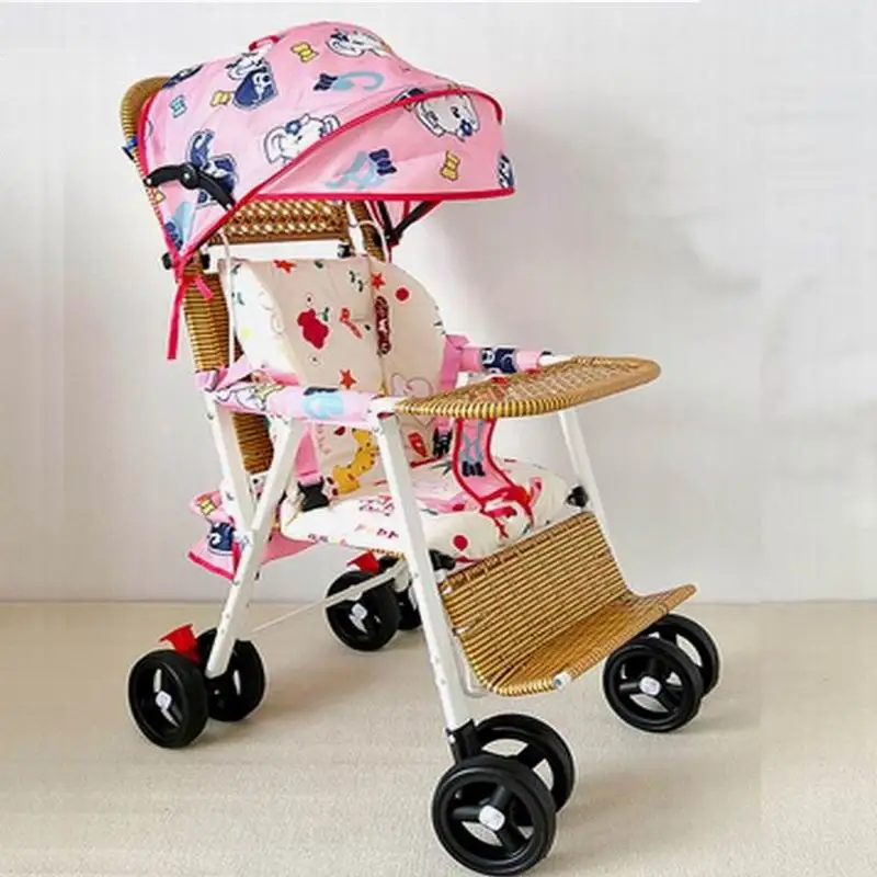 

Baby Pram light Weight imitation cane stroller Baby Bed Mosquito Net baby carriage folded carrycot Kid pushchair perambulator