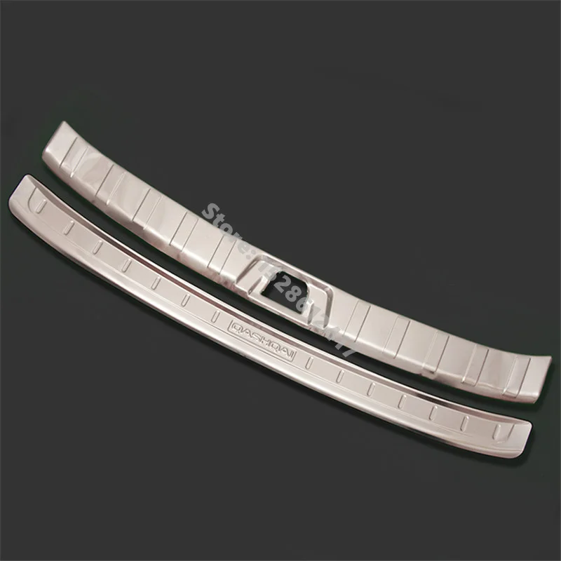 

For Nissan Qashqai J112016-2018 Car Accessories Stainless Car Rear Bumper Protector Sill Trunk Tread Plate Trim Car Stickers