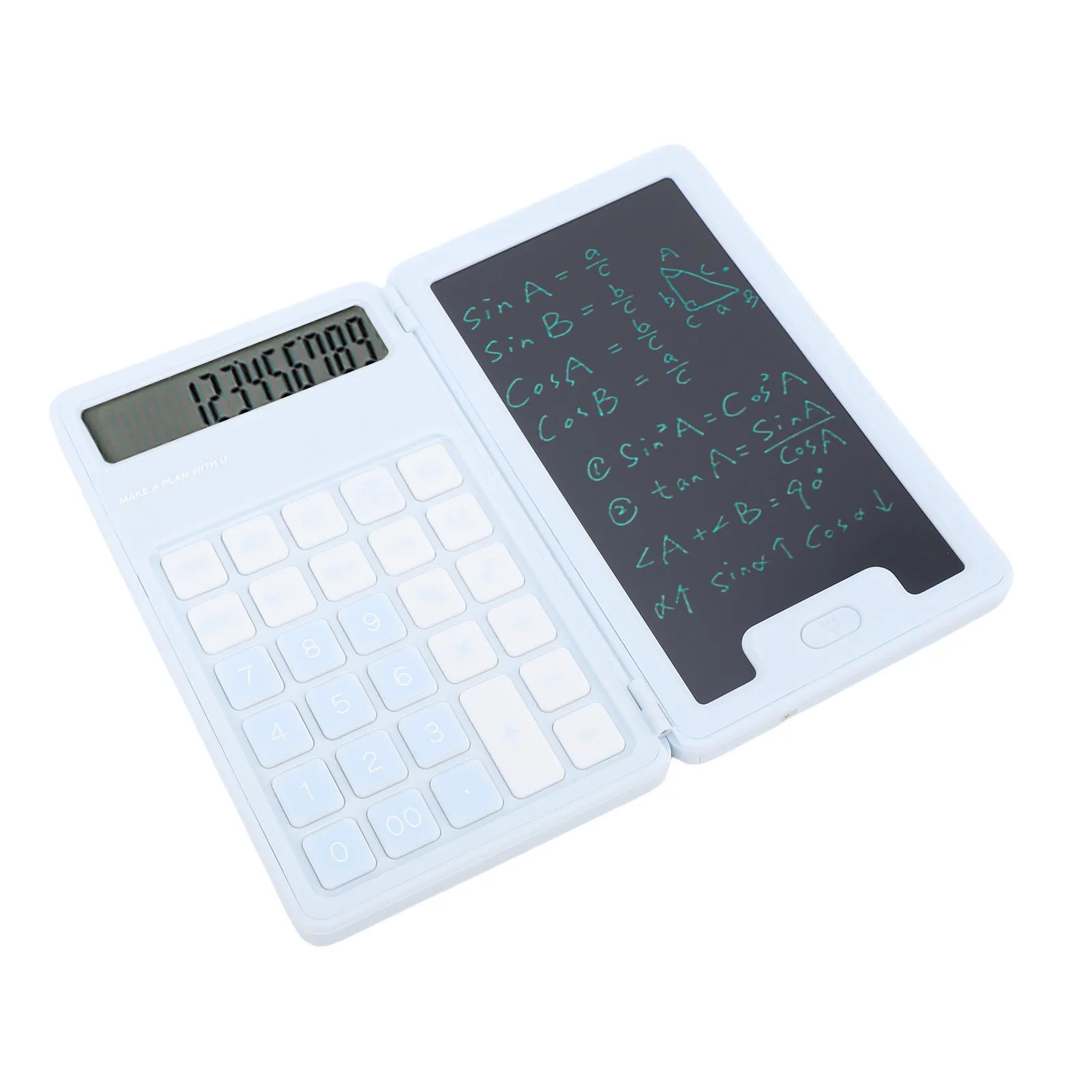 손으로 쓴 계산기 LCD 화면 계산기(메모장 포함) 12개의 큰 버튼 비즈니스 학교 가정 작업 공간용 휴대용 계산기
