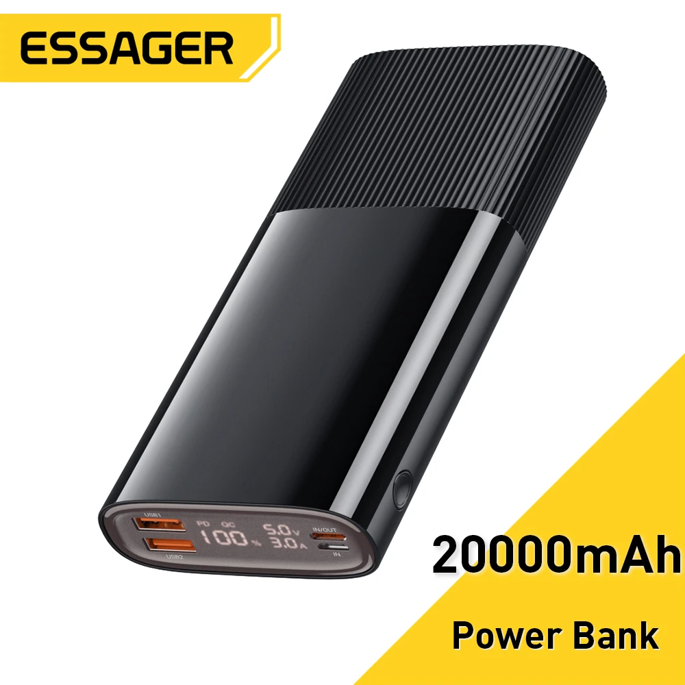 Essager portátil móvil, Powerbank de mAh, USB tipo C, PD, QC 3,0, para Xiaomi, 20000 mAh|Cargador portátil| - AliExpress