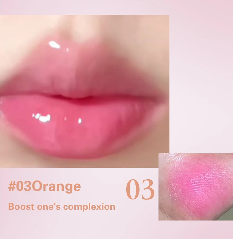 Fruit 2-in-1 temperatuurveranderende lippenstift make-up plaat met dubbele laag transparante basis, hydraterende lippenbalsem en actieve lippenmake-up._voghion.com