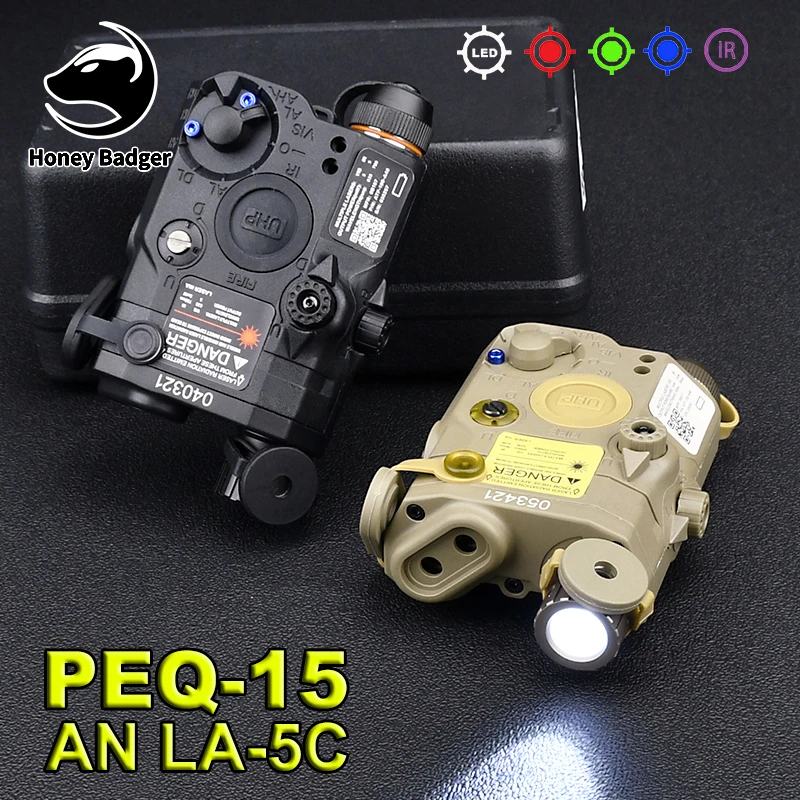 

WADSN PEQ 15 Airsoft PEQ15 AN LA-5C Red Green Blue IR Laser Pointer PEQ Scout Light Tactical switch pocket panel Picatinny Rail