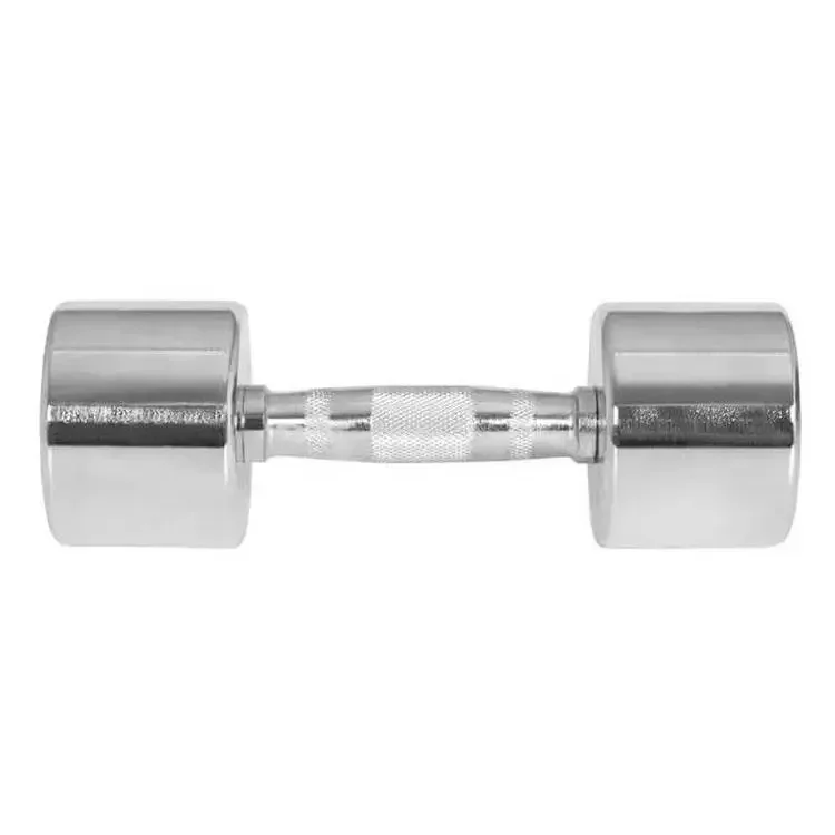 High Quantity Gym Equipment Free Weight Chromed Dumbbell Stainless Steel Chrome Dumbbell for Weight Lifting