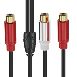 Premium RCA Cable Splitter - Male to Female Audio Extension Converter for Amplifiers & Speakers (RCA female to female)
