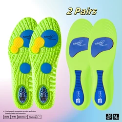 Enhanced Comfort Shock Absorption Insoles - Green EVA Air Cushion & Breathable Arch Support - EU37 - 38(240mm) (2Pairs)