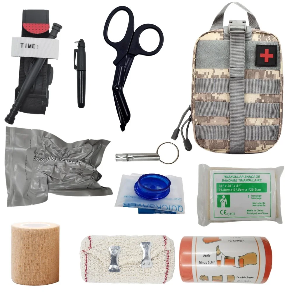 First Aid Kit Tactical Equipment Emt Edc Survival Emergency Supplies Molle Management Pouchi IFAK Rhino Rescue