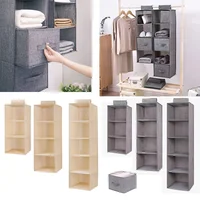 1/3/4/5Layer Storage and hanging bag, multifunctional clothing organizing bag, washable fabric, cotton and linen drawer 1
