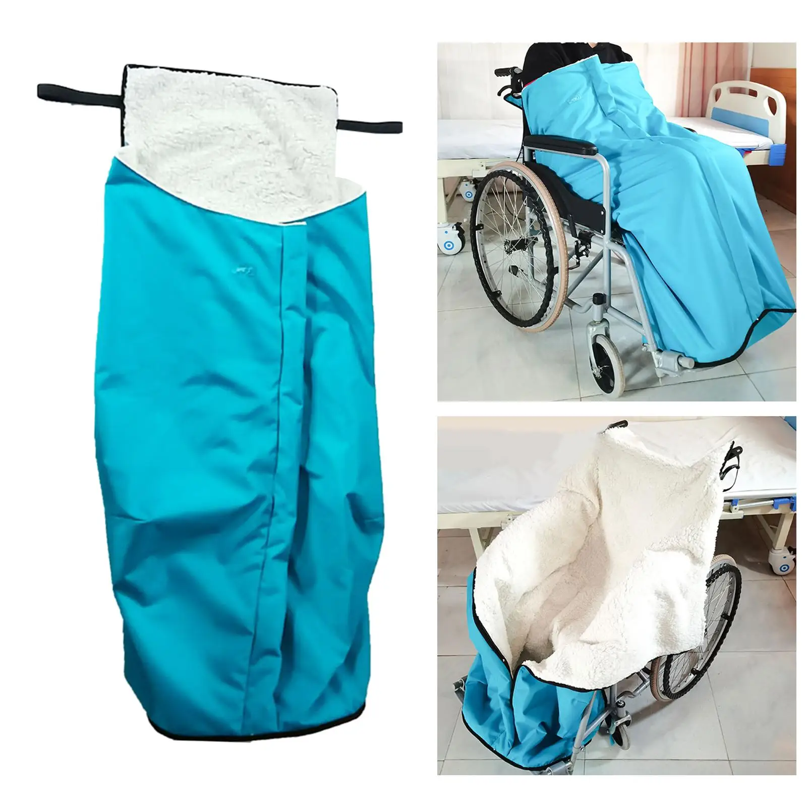 Plush Fleece Lining Wheel Chair Blanket Lap Cover for Leg Foot Universal Fit 3