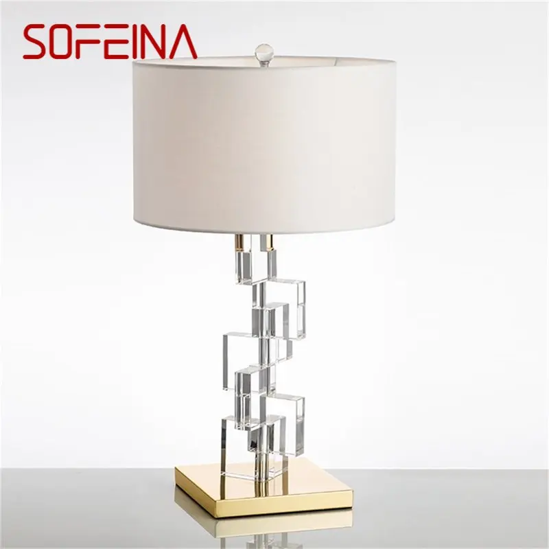 

SOFEINA Nordic Creative Table Lamp Contemporary Crystal LED Decorative Desk Light for Home Bedside Bedroom