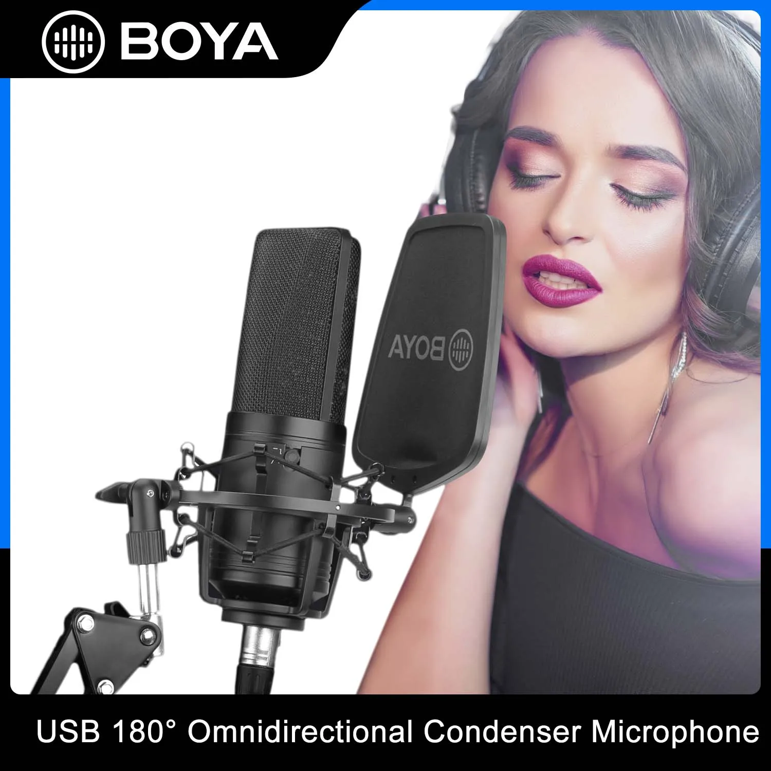 Boya M1000 Professional Large Microphone Lowcut Filter Cardioid