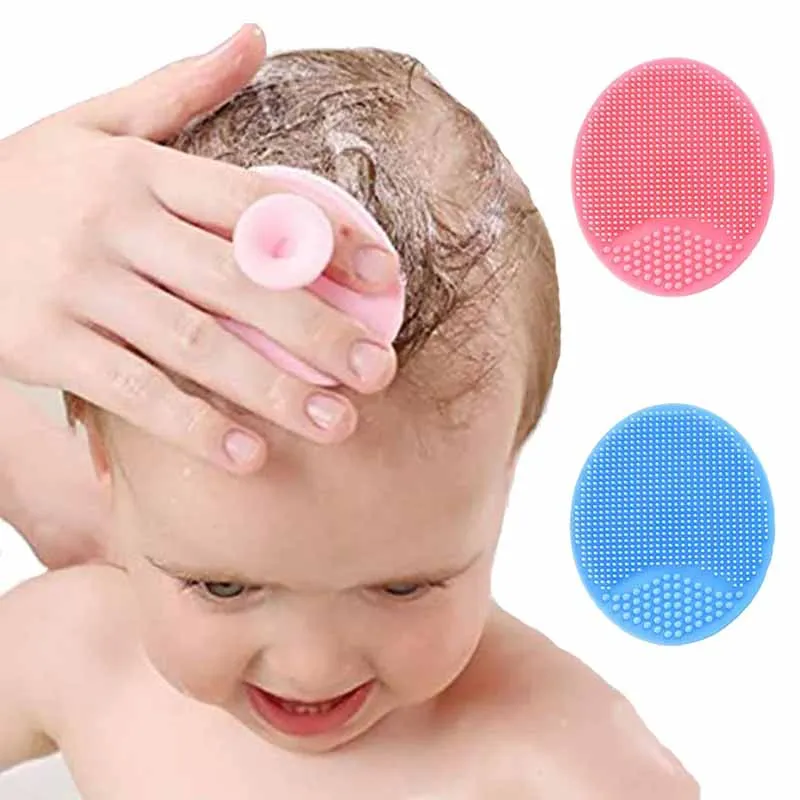 Baby Hair Brush Silicone Shampoo Brush for Infant Bathing Kids Shower Head Hair Wash Massage Brushes Baby Bath Accessories