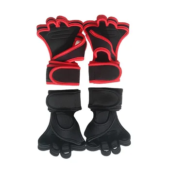 2PCS Training Sport Gloves for Men Women Workout Gloves Fitness Body Building Weightlifting Gym Hand Wrist Palm Protector Gloves