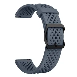 Breathable Soft Silicone Waterproof Sport Watch Strap (GRAY)