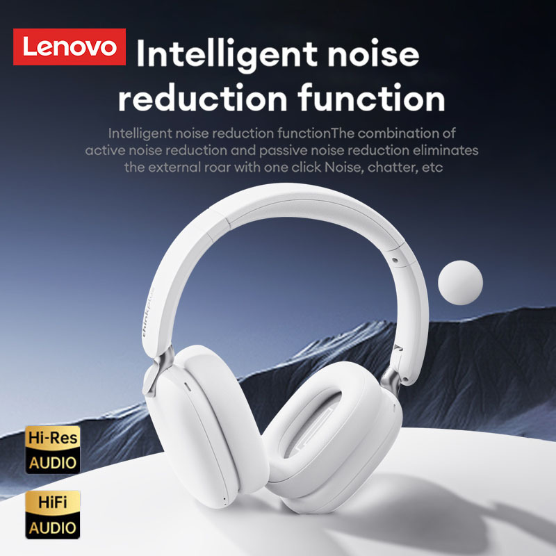 Lenovo TH60 Sport Headset Over-Ear Wireless Bluetooth 5.4 HD Call Headphones Long Endurance Noise Reduction Earbuds Pods Max2