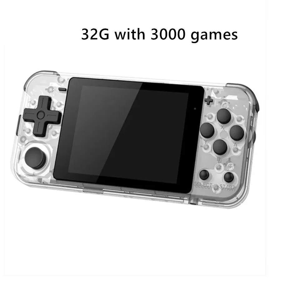 POWKIDDY Q90 3 Inch Mini Handheld Game Player Open System Retro Video Game Console PS1 FC 64G 5000 Games Consoles Gaming Box 