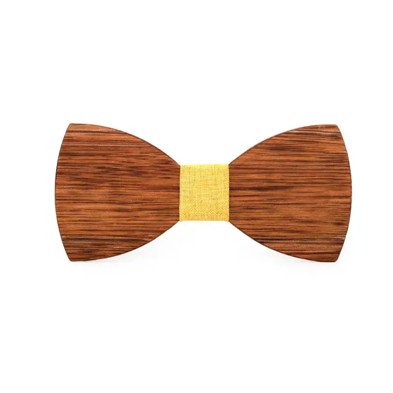 Handmade Cork Wooden Bow Ties For Men Wedding Party Unique Accessories Neckwear Solid Color Whole for Butterfly