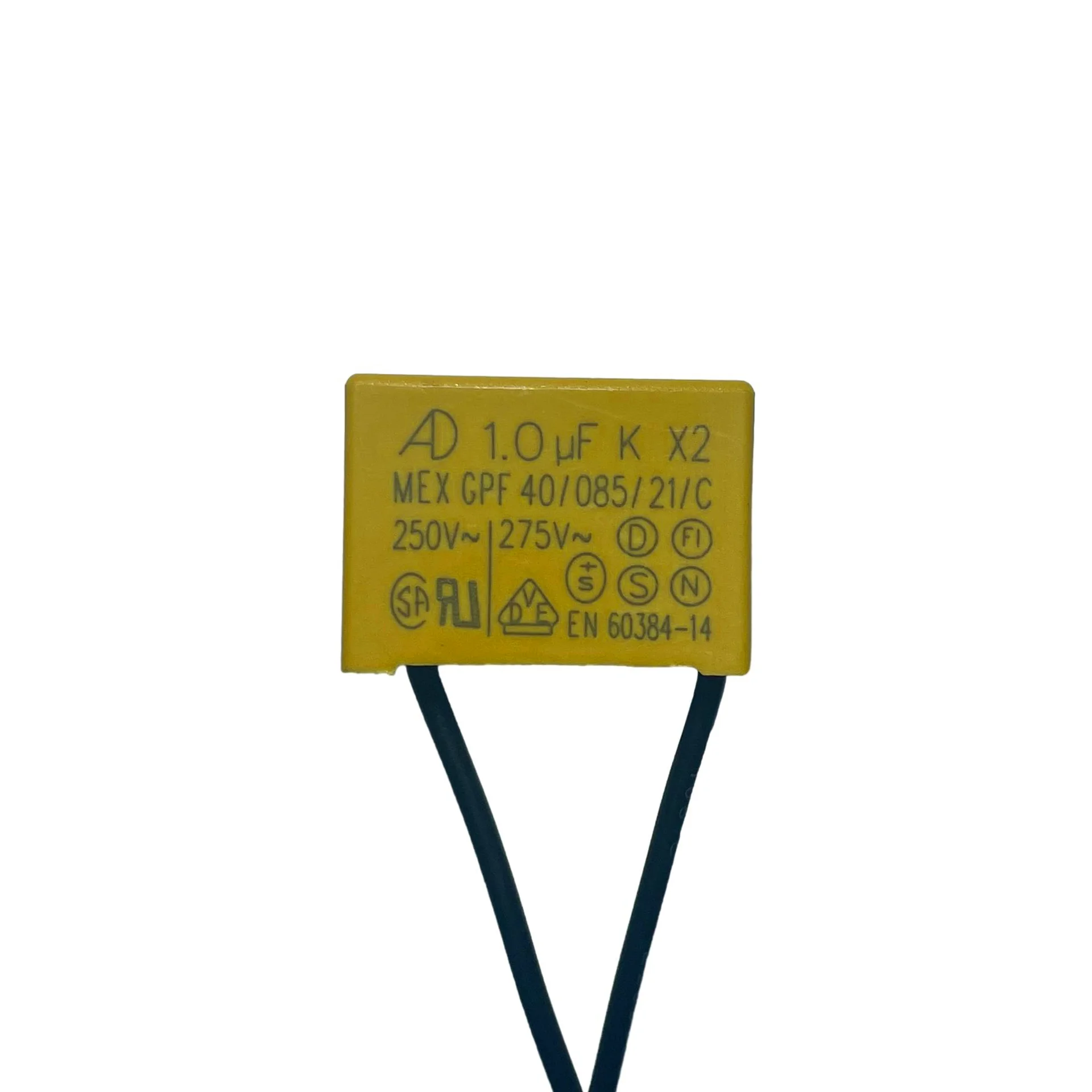 AD K X2 Safety capacitance Tape line 1uF 2.2uF 3.3uF 4.7uF 250V-275V Housing Flexible wire safety capacitor safety capacitor