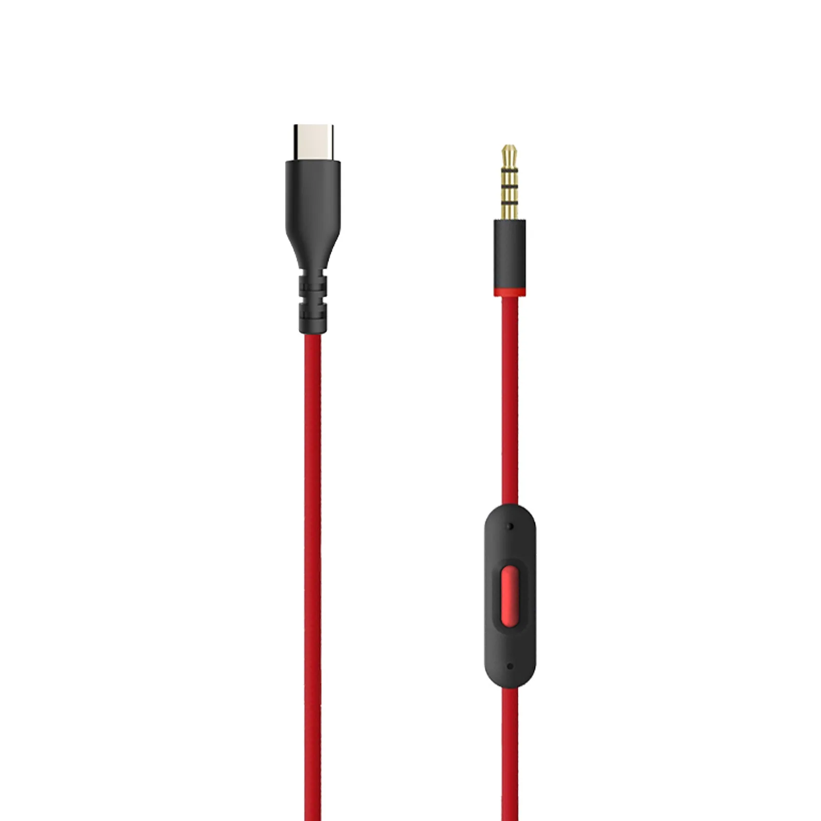 Replacement TypeC Aux Audio Cable Cord with In-line Microphone Volume Control Compatible with Beats Headset Solo Studio 2 3 Pro