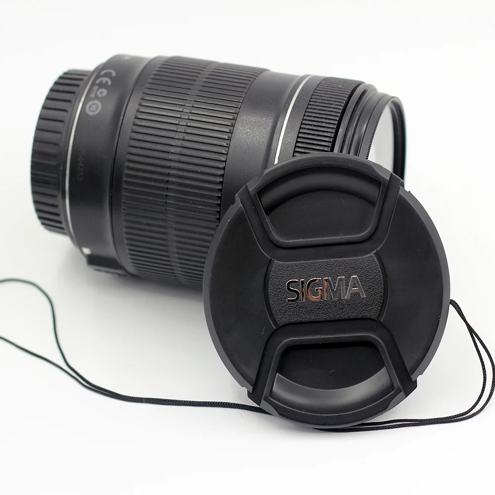 Camera Lens Cap 52mm 55mm 58mm 62mm 67mm 72mm 77mm 82mm 86mm Snap-on Cover Anti-lost Rope for SIGMA Canon Camera Lens camera lens cap,camera protection cap,camera lens cover,camera cover