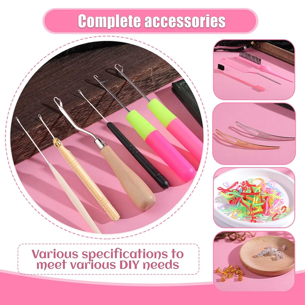 Premium Dreadlock and Hair Braiding Crochet Hook Kit - Versatile and Precise Tools