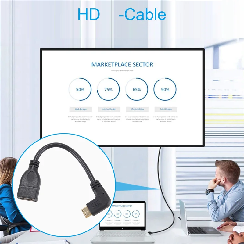 COFA-Mini To Cable Cablecreation 0 5Ft 90도 직각 미니