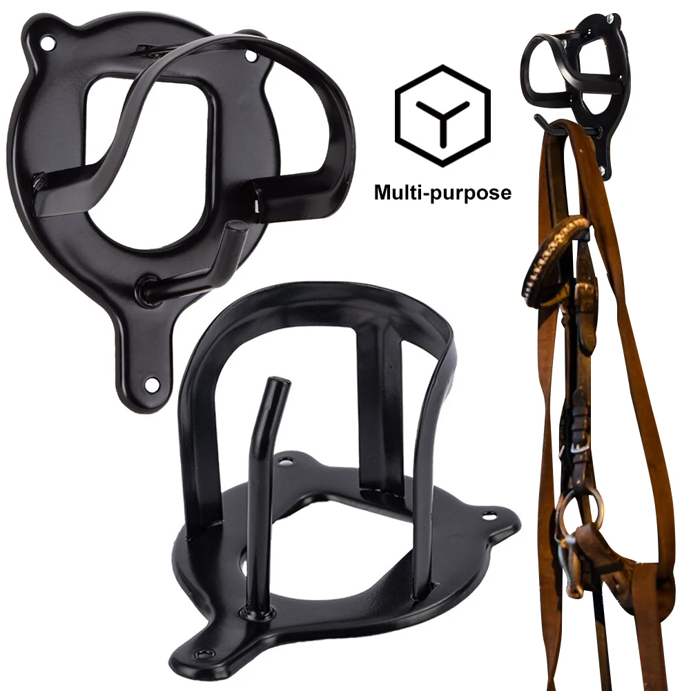 Horse Bridle Rack Metal Bridle Hooks Wall Mounted Horse Tack Storage Halter Hanger Bridle Holder for Horse Barn Supplies Horse Bridle Rack Metal Bridle Hooks Wall Mounted Horse Tack Storage Halter Hanger Bridle Holder for Horse Barn Supplies