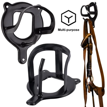 Horse Bridle Rack Metal Bridle Hooks Wall Mounted Horse Tack Storage Halter Hanger Bridle Holder for Horse Barn Supplies