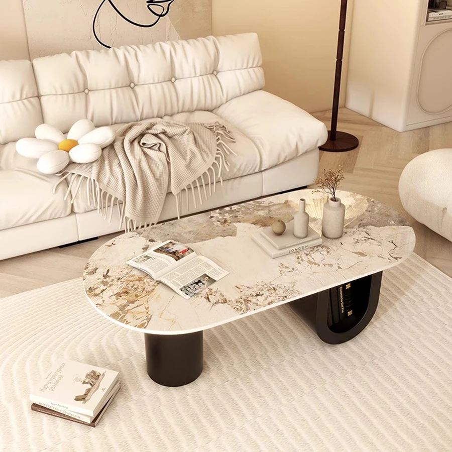 

Кофейный столик в скандинавском стиле, белый глянцевый уличный индустриальный дизайнерский кофейный столик, Прямоугольная форма, мебель для гостиной, украшение для дома