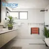 Folding Wall Mounted Shower Seat Phenolic Stainless Steel Support Bathroom Safety 400 lbs Capacity Foldable Fold Up Fold Down 5
