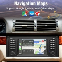 Autoradio STWEI Linux pour BMW Série 5 E39 E38 X5 E53 avec CarPlay sans fil, Android Auto, GPS, FM, DSP, Bluetooth et lecteur multimédia 6