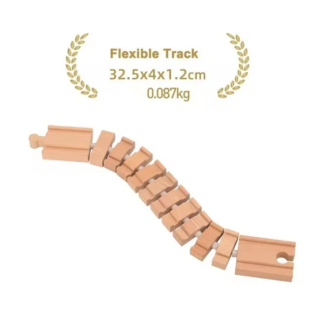 Premium Beech Wood Railway Train Track Accessories for Children’s Educational Play