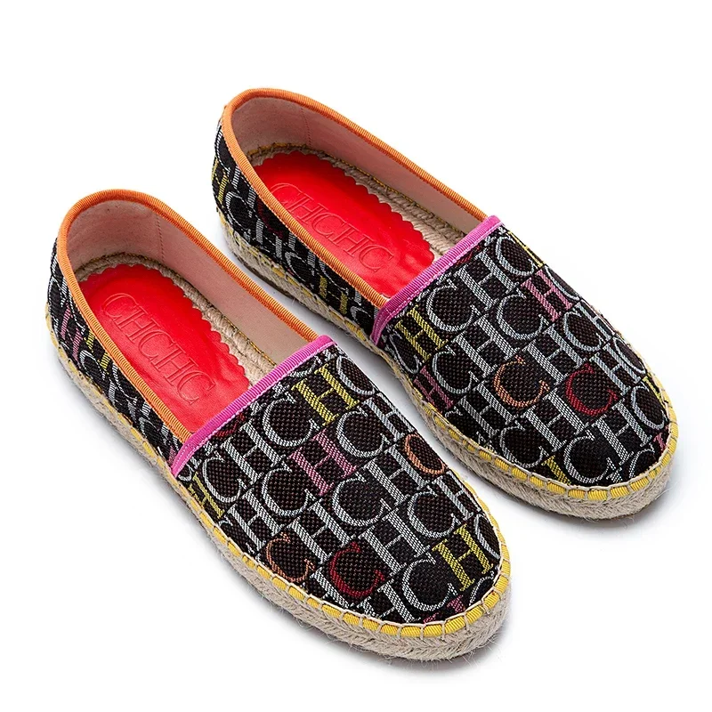 CH Women's Fisherman Shoes 2024 Summer New Thick Bottom Outer Wear Letter Side Fashion Solid Color High-end Brand Design Luxury 4