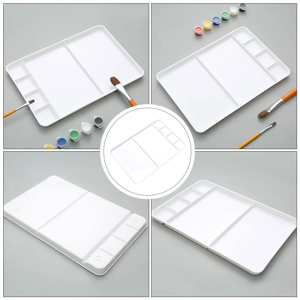 120 Pcs Paint Palette Pigment Mixing Plates Watercolor Plastic Painting Board Supplies Easel Color Pallet Diy Craft Tools