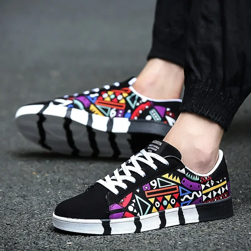 Zapatillas Hombre Casual Shoes for Men Fashion New Printing Sneakers Comfort Flat Vulcanized Shoes Dropshipping Tenis Masculino 2